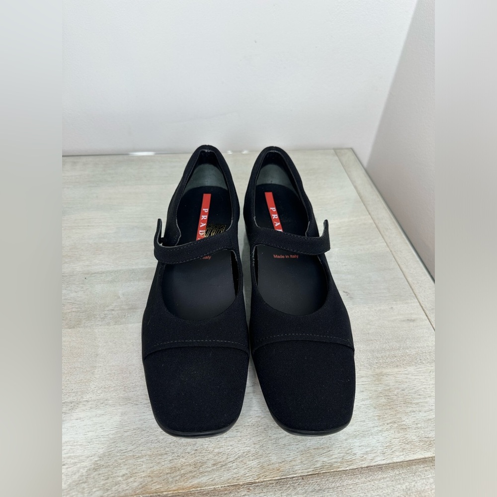 Prada Women's Black Mary Jane sport shoes - Picture 5 of 12